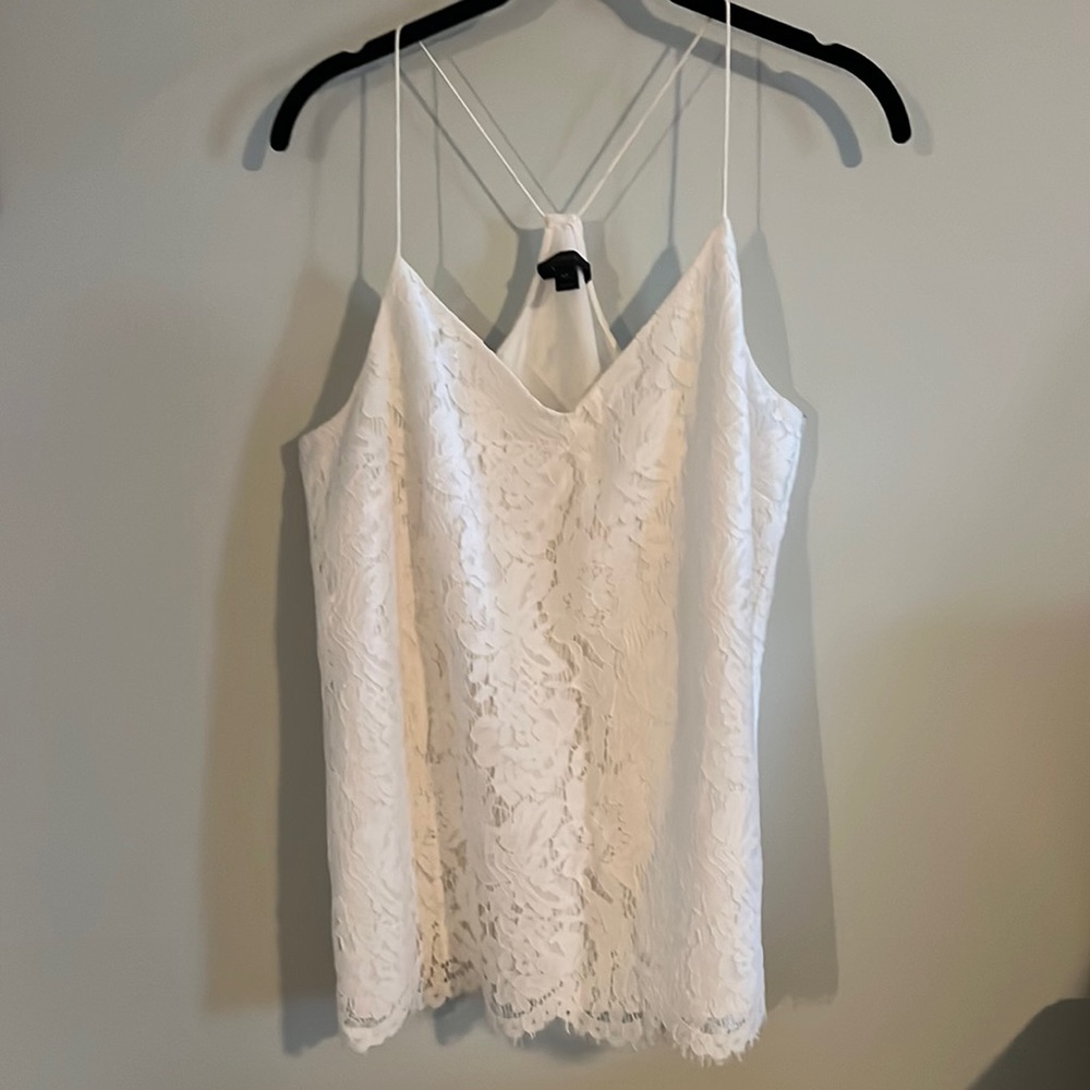 J. Crew racer back lace blouse -6 tall